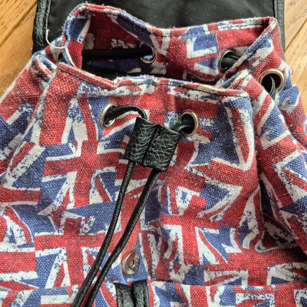 Union Jack Design Canvas Backpack Rucksack Lightweight - Picture 3 of 12